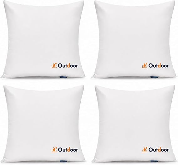 MIULEE Set of 4 Decorative Outdoor Pillows with Printed Pattern 18x18