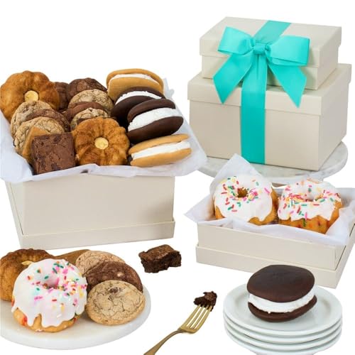 Baked Goods Food Gift Tower of Cookies, Brownies, Whoopie Pies and Cakes by