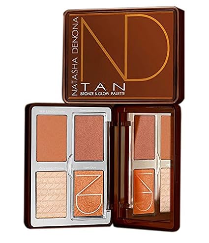 Natasha Denona Tan Bronze & Glow Palette! Ultimate Sunkissed Skin Palette with Four Luminous Shades for Bronzing, Blushing, And Highlighting! Create Unique Glow Effects To Skin!