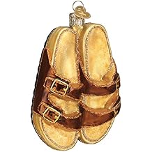 Old World Christmas Sandals Glass Blown Ornament for Christmas Tree, Handcrafted Holiday Decoration, Fashion Collection