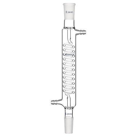 Borosilicate Glass Graham Condenser with 24/40 Joint 200mm Jacket Length Lab Glass Condenser