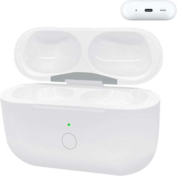 Wireless Charging Case for Airpods Pro 1st and 2nd Gen, USB-C Charger Port Replacement Charging Case with Pairing Sync Button