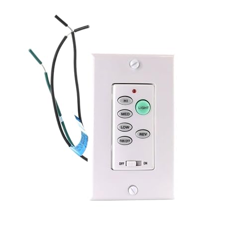 Anderic UC9051T Wired Wall Switch Ceiling Fan Remote Control