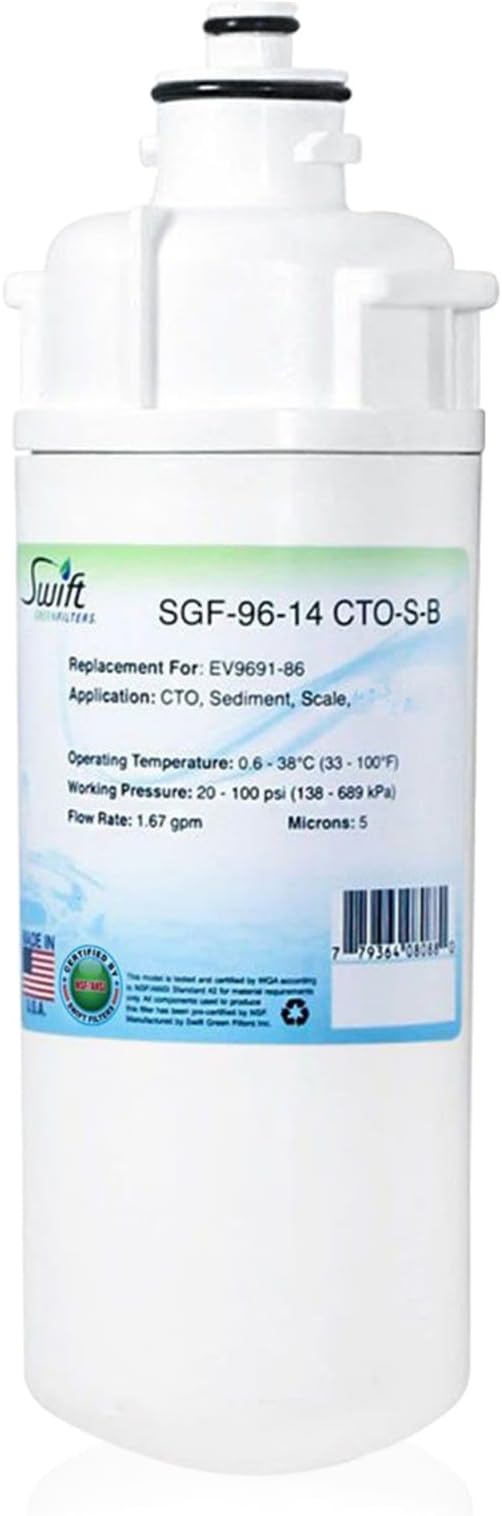 Swift Green Filters SGF-96-14 CTO-S-B Compatible Commercial Water Filter for EV9691-86,Cartridge 2FC5-S,(Pack of 1), Made in USA