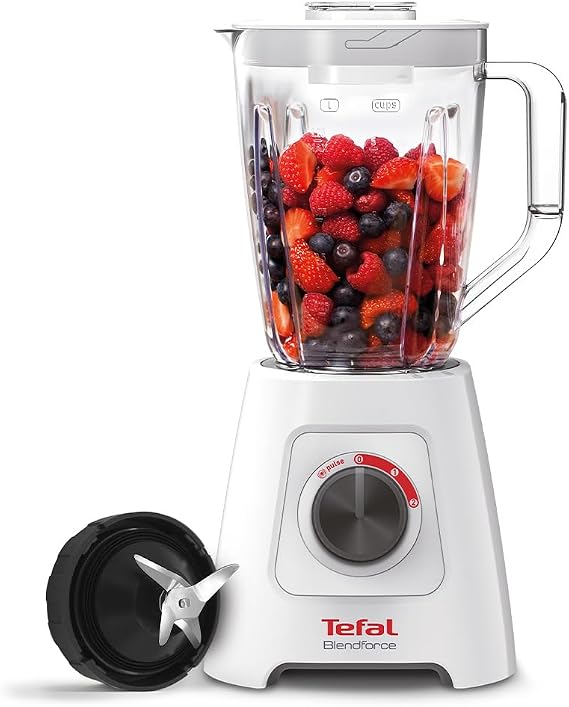 Tefal Blendforce II Blender, 2L Plastic Jug, 600W, Ice Crush, White