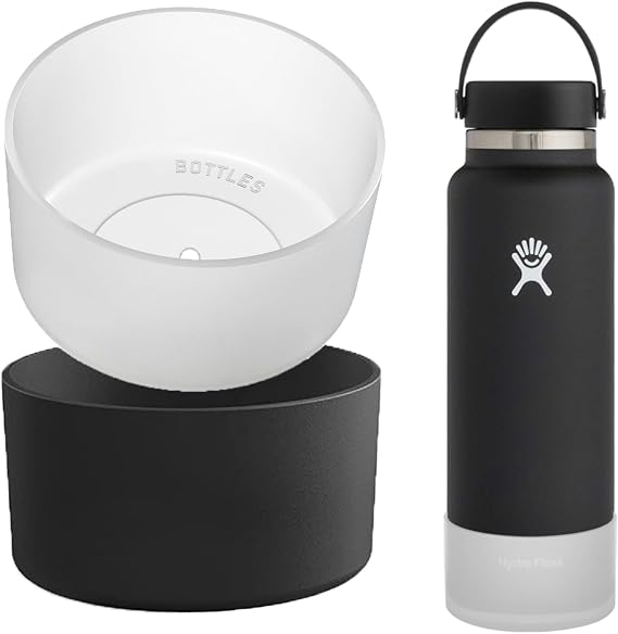 2 pcs Silicone Boot for Hydro Flask 12oz 20oz 21oz 24-40oz, Clear