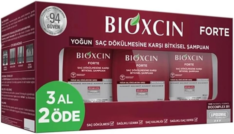 Bioxcin Forte Saç Dökülmesine Karşı Bakım Şampuanı 300 ml - 3 AL 2 ÖDE, SOLİD0090