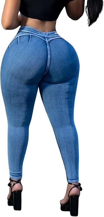 Front Seam Butt Lifting Jeans for Women Skinny High Waist Curvy Jeans Pantalones Colombianos Levanta Cola