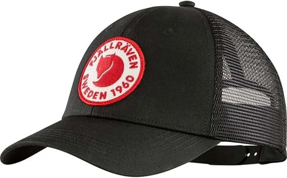 Fjallraven 1960 Logo Langtradarkeps Cap - Breathable Mesh, Adjustable Snapback, Trucker Style - Hiking, Travel