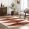 nuLOOM Kali Rust/Ivory, 5'3" x 7'6", Tribal Abstract, Shag, Soft and Plush, High Traffic, Stain Resistant, Easy Clean, Durable Area Rug for Bedroom, Living Room, Dining Space, Den, Foyer, Entryway