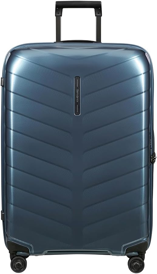 Samsonite Attrix - Spinner L, Suitcase, 75 cm, 97 l, Blue (Steel Blue)