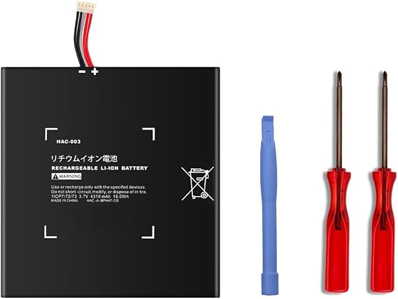 HAC-001 HAC-003 Battery Replacement for Nintendo Switch & OLED 2017/2019 Game Console, 3.7V 4310mAh 16.8Wh HAC-001(-01) (Standard Version)