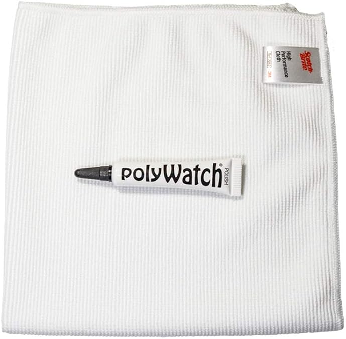 Polywatch Plastic Watch Crystal Scratch Remover Polish with high Performance Wiping Cloth, polishing Paste and Cloth