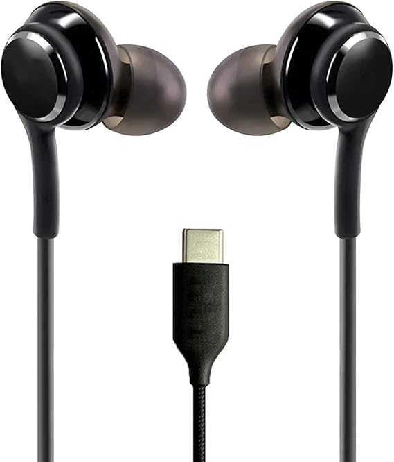 UrbanX OEM 2021 Stereo Headphones with Hands-free volume controls and Built-in Microphone (Black) USB-C Connector