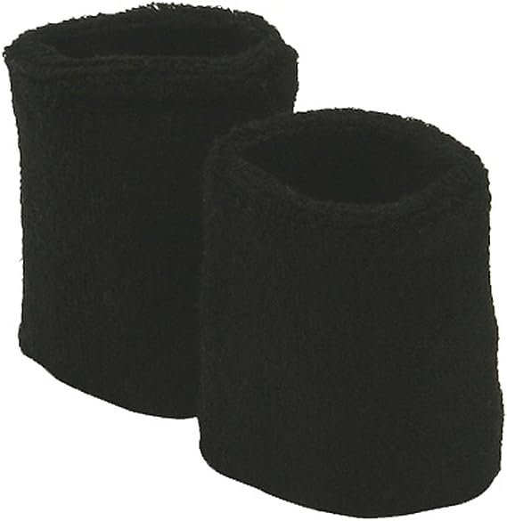 Wrist Band Pair (Terry)-Black OSFM