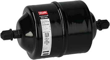 Danfoss 023Z5007 1/4in Liquid Line Refrigerant AC Filter Drier hvac refrigeration Flare 1.5-2.4tons Unidirectional 6-1/16in Long 3-1/8in Wide DCL 162