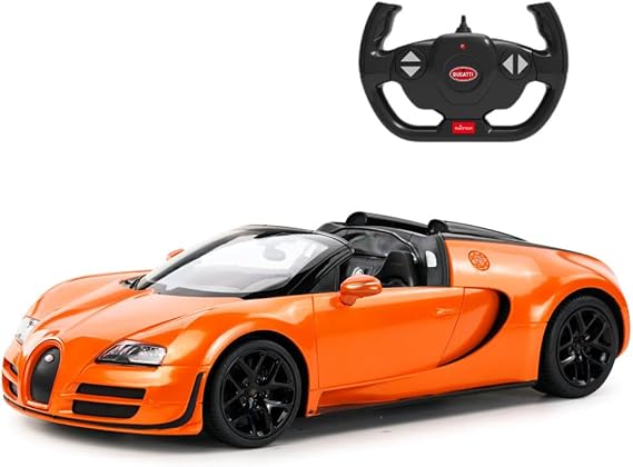 Radio Remote Control 1/14 Bugatti Veyron 16.4 Grand Sport Vitesse Licensed RC Model Car (Orange)
