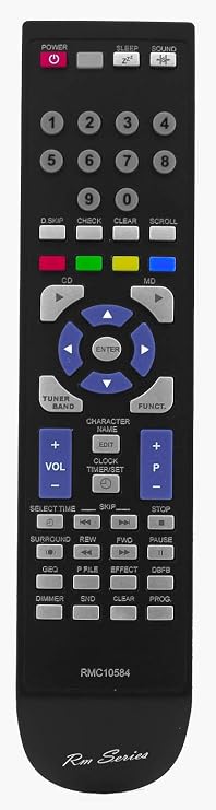 RM Series Remote Control Compatible with SONY DHCNX5MD HCDNX1 HMCNX5MD MHCNX1 MHC-NX3 STRNX1 STRNX5MD 141854811 147601611 RMSX10 RM-SX10 RMSX20 RM-SX20
