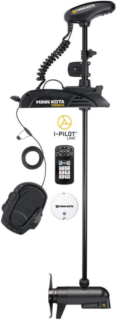 Minn Kota 1358838 Terrova Freshwater Electric-Steer Bow-Mount Trolling Motor with MEGA Down Imaging & i-Pilot Link GPS, 112 lbs Thrust, 72 Shaft