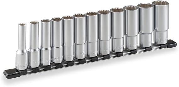 Tone HDBL412 Deep Socket Set 12 Angles, with Holder 0.5 inch 12.7 mm Drive Angle 12 Pieces