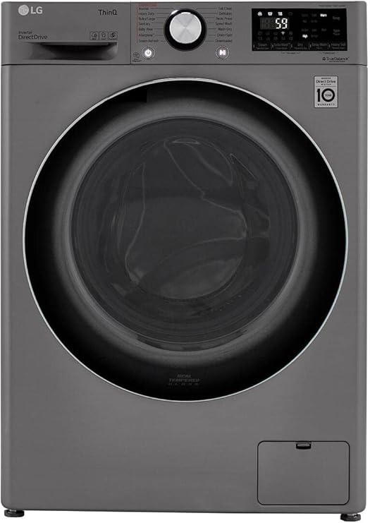 LG WM3555HVA 2.4 Cu. Ft. Smart WiFi Enabled Front-Load All-in-One Washer/Dryer Combo Compact, Energy-Efficient Laundry Solution, White