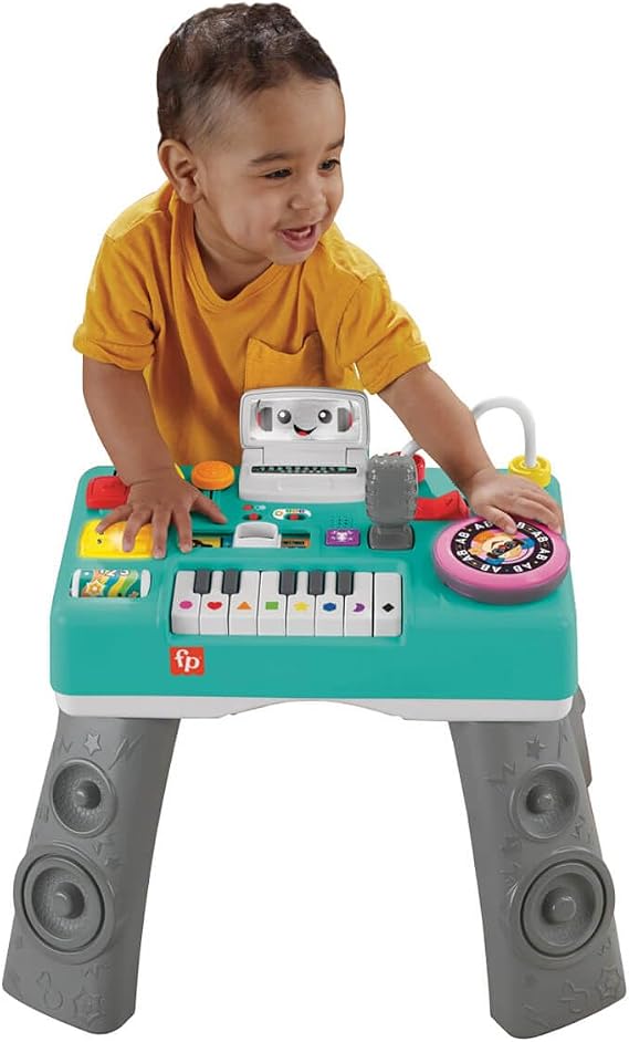 Fisher-Price Fun DJ Activity Table Fisher-Price Fun & Learn Music Educational Toy Funny DJ Activity Table for Baby & Toddler HRB61