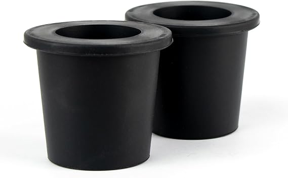 2pcs Patio Umbrella Table Hole Ring Plug, Silicone pool Umbrella Cone Wedge Plug Sleeve Stabilizer, Umbrella Table Ring Hole Suitable for 2-2.5in Patio Table hole, 1.5in Pool Umbrella Adapter(black)
