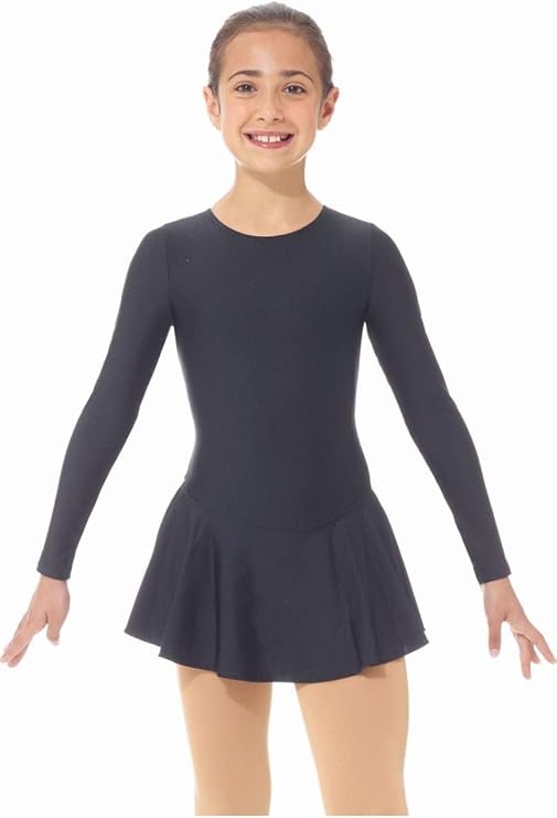 Mondor Girls Ladies Figure Skating Dress - Ice Skating Black Examination Dress 611