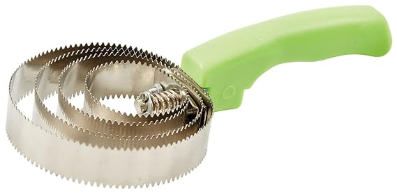 Roma Brights Reversible Metal Curry Comb, Lime