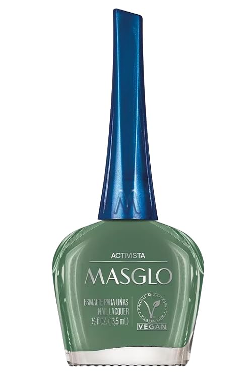 MASGLO Tradicional Nail Polish 13-Free Formula, Up to 7 Days of Wear, High-Coverage & Glossy Finish, Vegan Activista (0.5 oz)