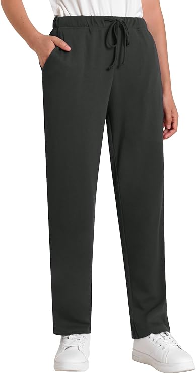 Weintee Women's Petite Knit Pants with Drawstring
