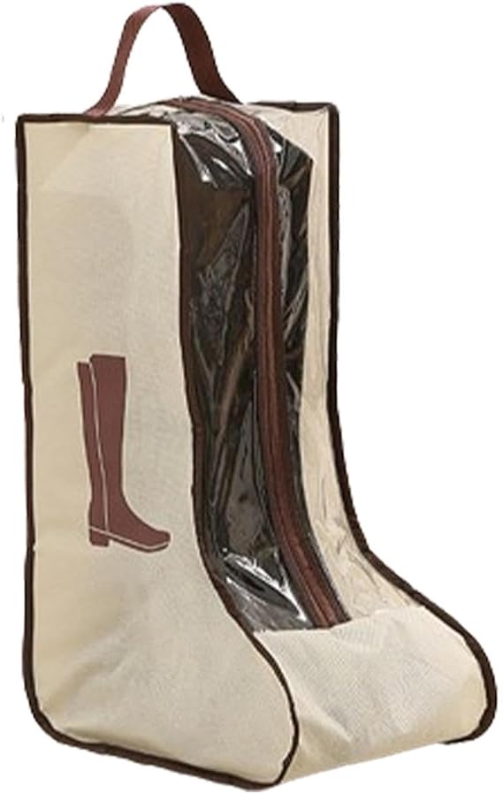 Women's Boots Storage Bag - Transparent PVC Boot Storage Bag | Long Boots Storage Bag | Dust Proof Tall Boot Carry Bag with Handle | Boots Storage Travel Organizer
