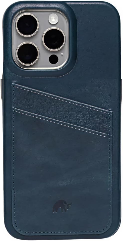 Bullstrap Premium Leather Portfolio Mobile Phone Case Compatible with Apple iPhone 12 Mini Ocean Blue Leather