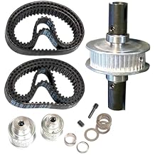 Aluminum Belt Drive System Kit for Arrma 6S 1/8 Typhon&1/7 Infraction,Transmission Belt Kit Upgrade for Center Differential,Modular Drive Train Belt Speed Run Spur Input Replace Part-Not for 1/7 F1 V2