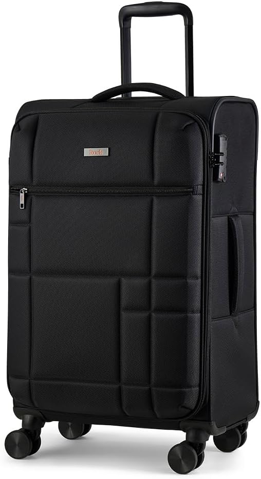 Rock Tokyo Medium 61L Soft Shell Suitcase - Black