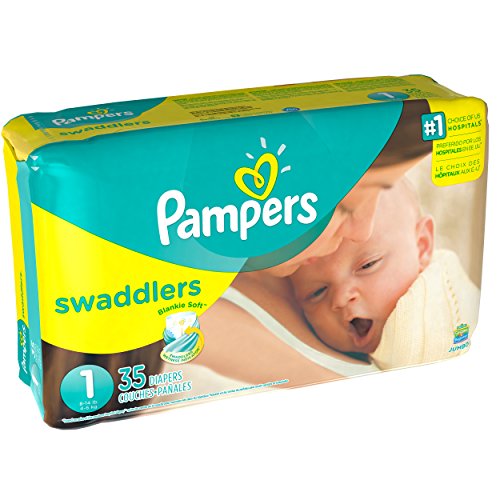 Pampers Swaddlers Diapers Newborn Size 1 8-14 lb, 35 Count, Jumbo