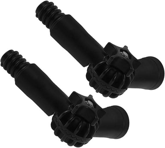 HEALLILY 2pcs Extension Pole Adapter for Mop Right Angle Hinge Tip Standard Threaded Tip Easy Install for Window Squeegee and Duster
