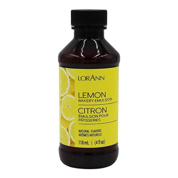 Lorann Oils Lemon Bakery Emulsion: Tangy Lemon Essence, Perfect for Amplifying Citrus Tones in Cakes, Cookies & Desserts, Gluten-Free, Keto-Friendly, Lemon Extract Alternative Essential