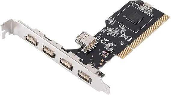 QNINE USB 2.0 Internal PCI Card, 5 Ports for USB 2 Controller (4 External and 1 Internal), high Speed 480 Mbps for Desktop