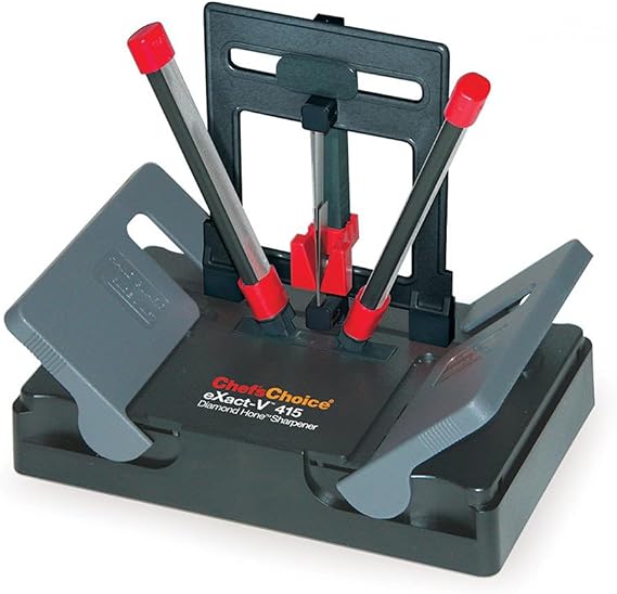Chef's Choice 415 Exact-V Diamond Hone Manual Knife Sharpener, 2-Stage, Black