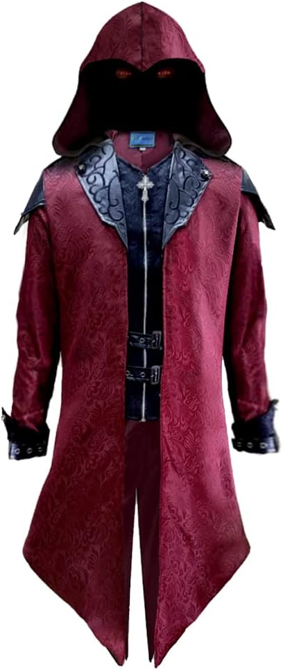 Men's Steampunk Tailcoat Jacket Gothic Stage Uniform Halloween Costume