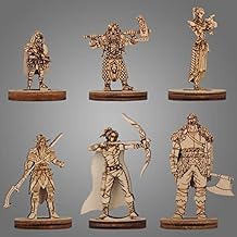 Fantasy Miniatures 2.5D Wood Laser Cut Figures 28mm Scale 6PCS Starter Set Perfect for DND and Other Tabletop RPG