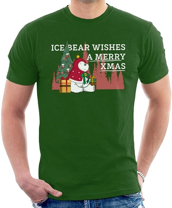 All+Every We Bare Bears Christmas Ice Bear Wishes A Merry Xmas Men's T-Shirt