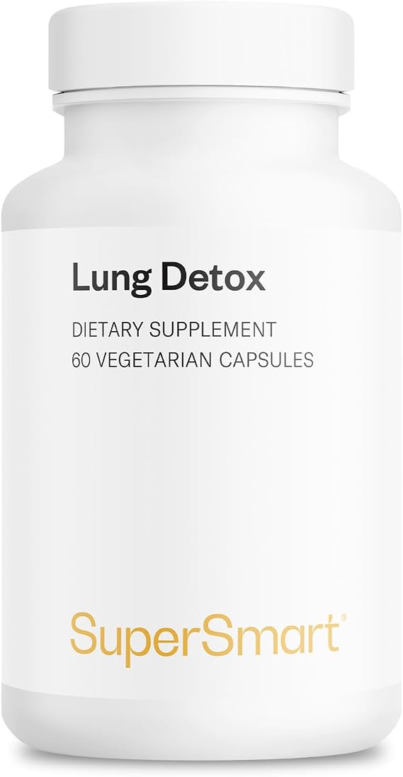 Supersmart - Lung Detox (Advanced Formula) - with Quercetin, Bromelain, Curcuminoids, EGCG | Non-GMO & Gluten Free - 60 Vegetarian Capsules