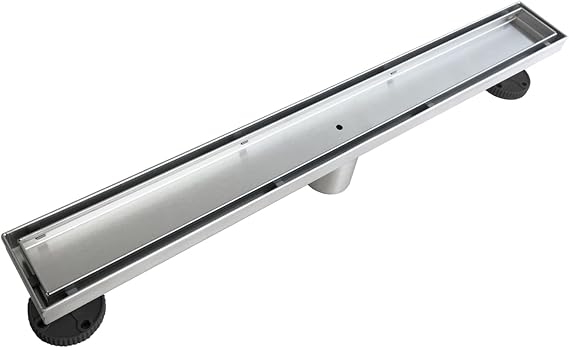Neodrain 18-Inch Linear Shower Drain-Brushed,with Tile Insert Grate