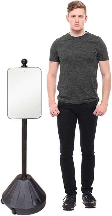 Tip-and-Roll Portable Sign Pole II, 1-Pack (48" tall, Black, Stand Only.