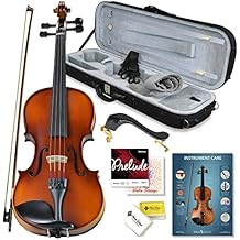 Bunnel Pupil Violin Outfit 4/4 Full Size Clearance By Kennedy Violins - Carrying Case and Accessories Included - Solid Maple Wood and Ebony Fittings RB300