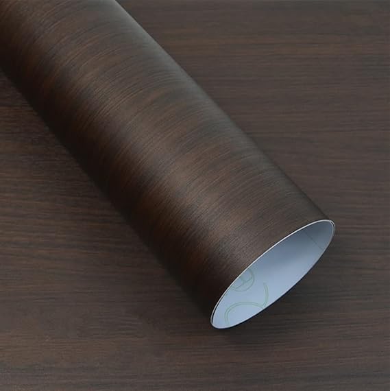 Moyishi Wood Grain Vinyl Sticker Decal Roll Car Interior Home Office Furniture DIY Film Wrap 30cmx100cm (Black)