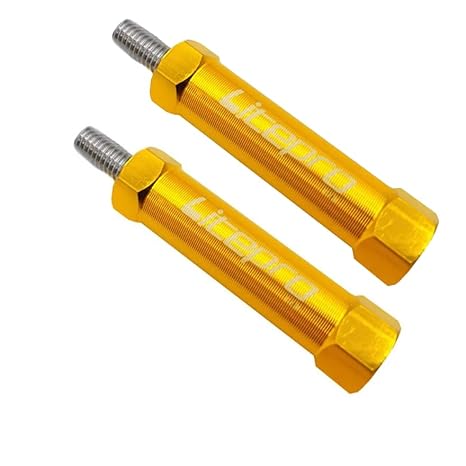 Eazy Wheels Extension Rod for Brompton Rack A C P G T line (gold 2pc)