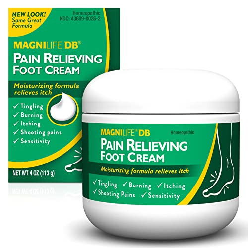 MagniLife DB Foot Cream, Calming Relief for Burning, Tingling, Shooting & Stabbing Foot Sensations - Soothes Dry, Cracked, Itchy, Sensitive Skin 4 oz Jar